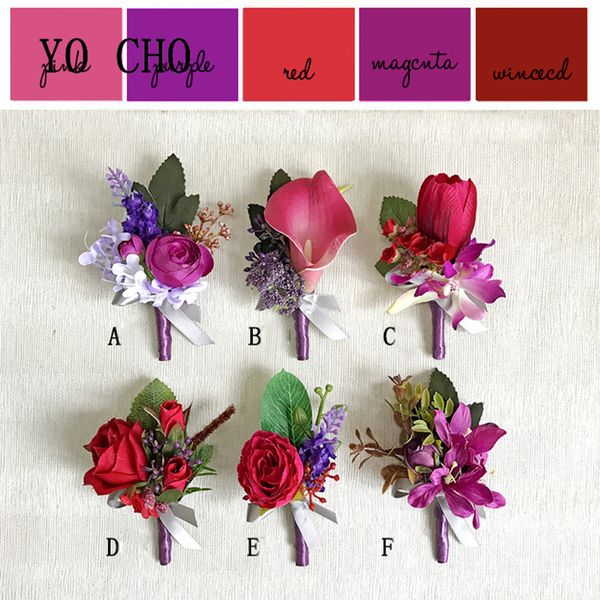 

yo cho mixed type wrist bracelet bridesmaid sisters corsage flowers artificial bride flowers bracelet for wedding party decorate