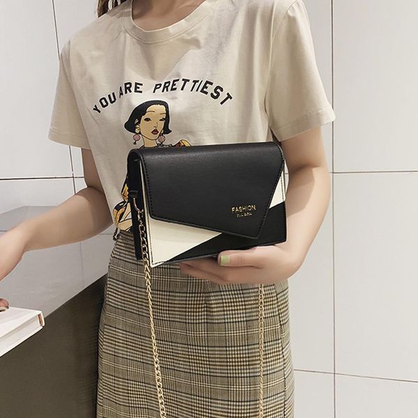 

5#contract color bags for women 2019 pu leather handbags small square bag fashion chain shoulder bag casual crossbody bags