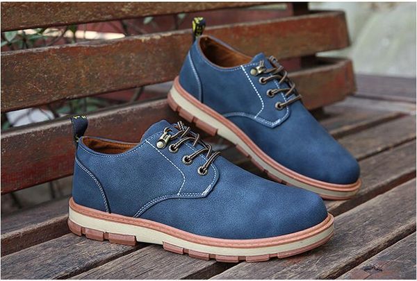 

wholesale men casual shoes khaki black blue brown designer business shoes comfortable outdoor flats men sport shoes 40-45