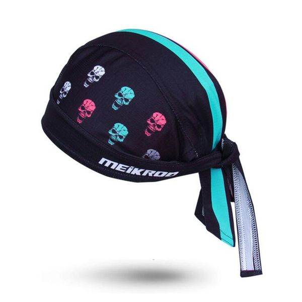 

bandana anti-sweat uv headwear men women hats bicycle cap 2018 bike sweat scarf sports pirate cycling scarf skull style caps, Black