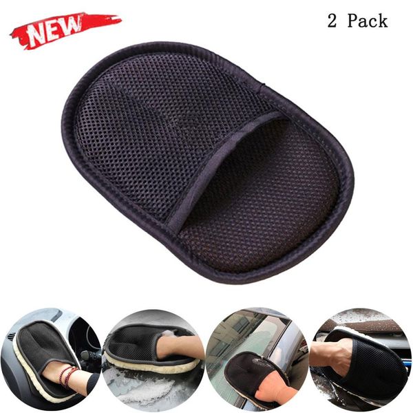 

2pcs car cleaning glove auto wash clean sponge brush glass cleaner cloth care car care maintenance tools #805