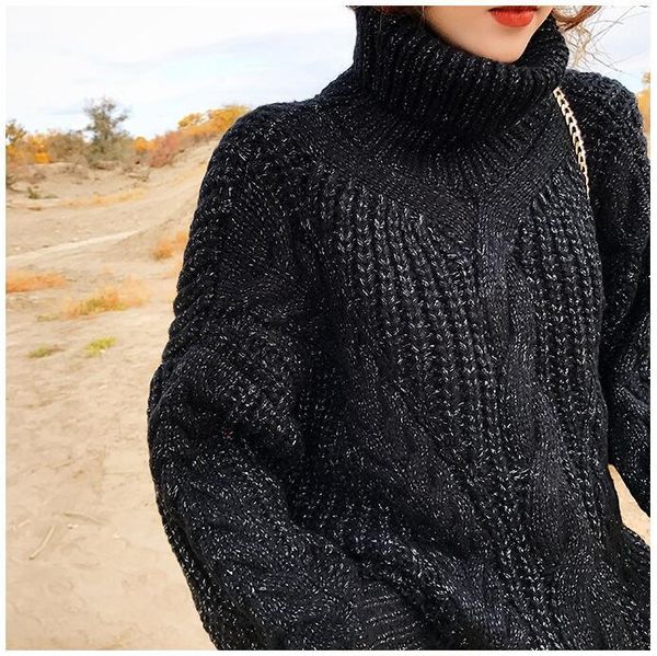 

women's sweaters h.sa 2021 women winter turtleneck sweater and pullovers warm twisted pull jumpers mohair female autumn cashmere, White;black