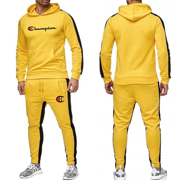 yellow champion jogging suit