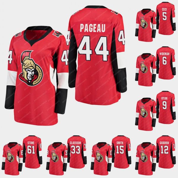 

womens ottawa senators ben harpur jean-gabriel erik karlsson chris wideman marian gaborik fredrik claesson craig anderson hockey jerseys, Black;red