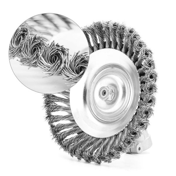 

steel wire grass trimmer heads tray brush cutter rotary wheel heads dust removal safe strimmer for lawn mover part tool