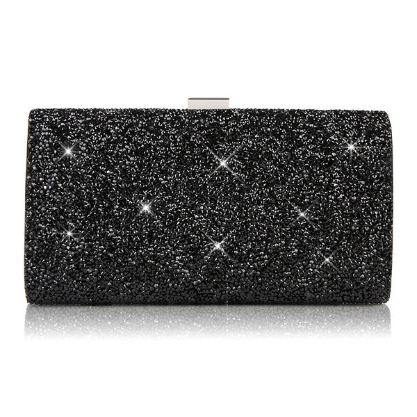 

fggs-woman evening bag women diamond created rhinestone clutch crystal day clutch wallet wedding purse party banquet, silver