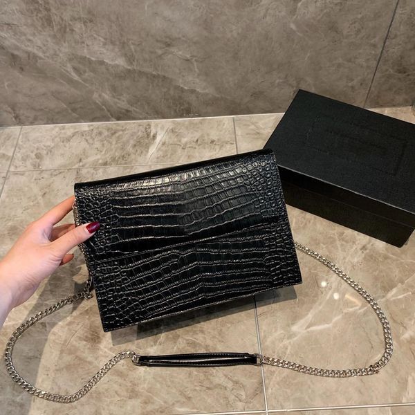 

stone-grain leather designer handbag fashion ladies shoulder messenger bag luxury chain wallet flip new outdoor lightweight