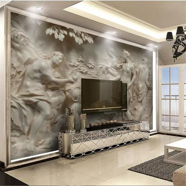 

3d wallpaper custom 3d embossed european and american classical mythology nude characters living room bedroom background wall decoration wal