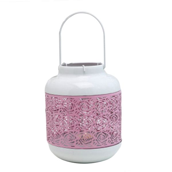 

flower candle holder with aromatherapy handle - iron