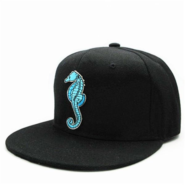 

ldslyjr seahorse animal embroidery cotton baseball cap hip-hop cap adjustable snapback hats for men and women 317, Blue;gray