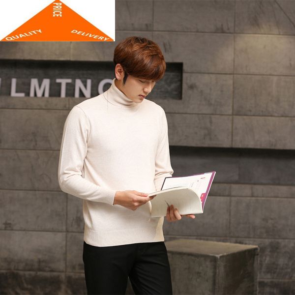 

свитер зимы мужские кашемировые водолазки прицепные homme 2020 корейский плюс размер вязаная пуловер человек повседневная одежда hiver d727, White;black