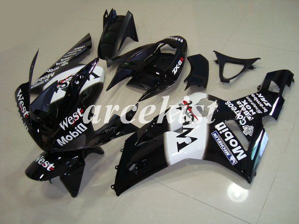 

мотоцикл новый abs инъекция полный комплект обтекатели, пригодный для kawasaki ninja zx-6r 2003 2004 03 04 636 zx6r кузова установлен черный