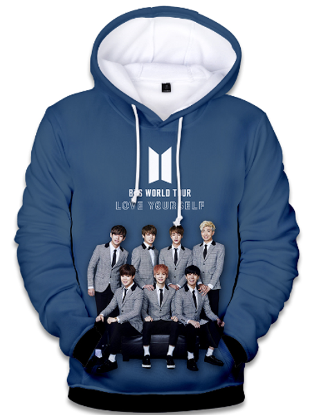 

новые горячие моды bts kpop толстовки 3d печати одежда женщины / мужчины унисекс смешные 3d толстовки повседневная пуловеры топы смешные 3d, Black