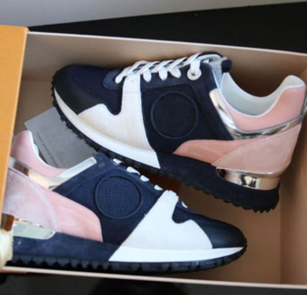 

2020 new luxury genuine leather run away designer sneakers women shoes trainers fashion casual shoes men mixed color