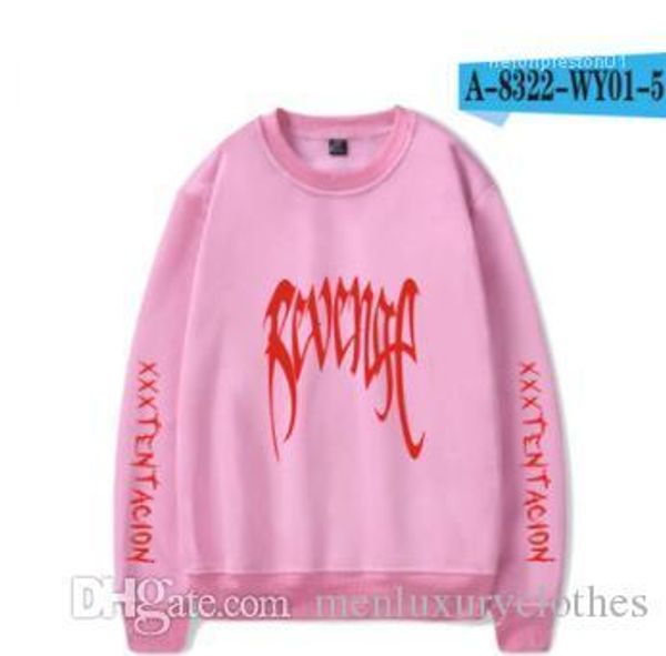 

толстовки мужские месть xxxtentacion дизайнер o-образным вырезом кофты с длинными рукавами топы 2018 горячий рэпер, Black