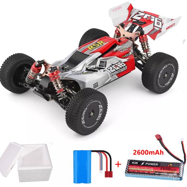 

wltoys 144001 1/14 2.4g 4wd high speed racing rc car vehicle models 60km/h 7.4v 2600mah battery