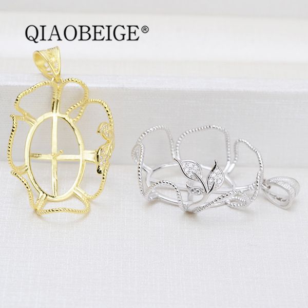 

qiaobeige diy 925 silver baroque pendant for jewelry findings components 925 sterling silver products