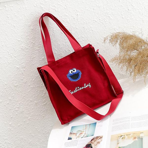 

pinshang woman casual pouch lady canvas handbag single shoulder cross-body bag