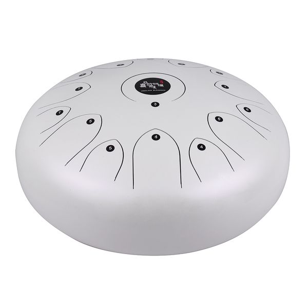 

профессиональный 14-дюймовый 15-tone глюкофон hand pan drum c key ударный с барабанными молотками carry bag