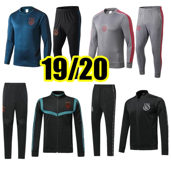 

2019/2020 ajax tracksuit survetement ziyech tadic huntelaar schone 2019/2020 ajax fc soccer jacket football jacket chandal training suit, Black
