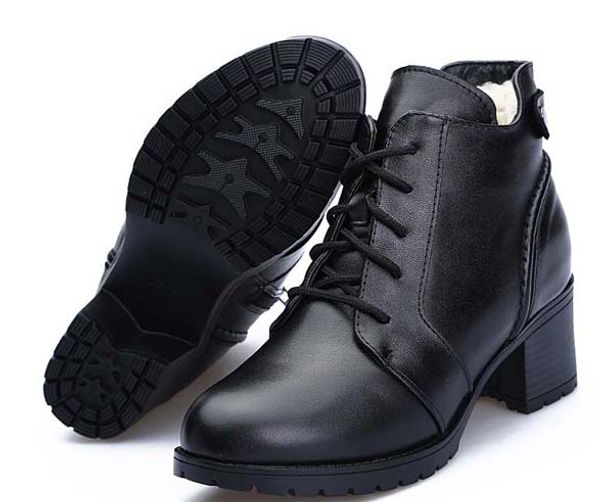 

качество boots повседневный обуви ботильоны обувь huaraches шлепанцы мокасины потертостей для женщин roman boots shoe10 p39, Black