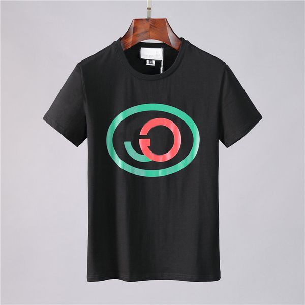 

luxury designer shirt brand european and american fashion loose trend men's printed couple t-shirt3, White;black