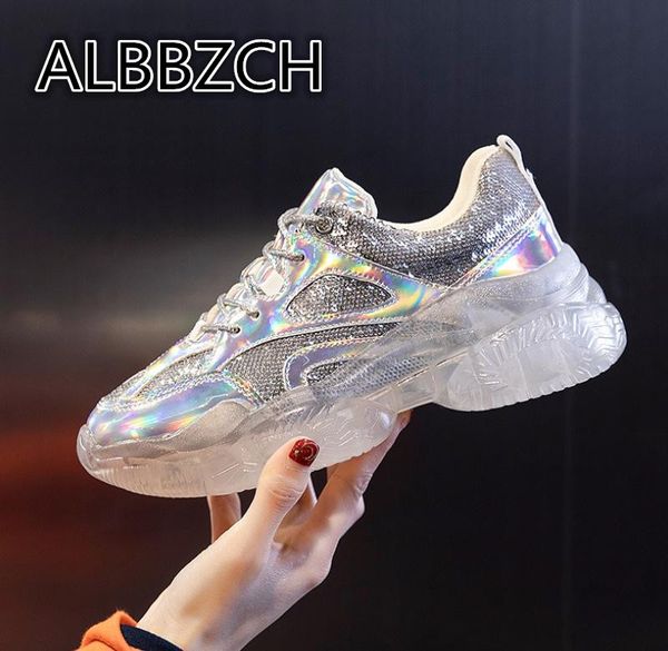 

spring summer women platform sneakers sequined casual shoes woman mixed colors fashion sport shoes ladies leisure flats, Black
