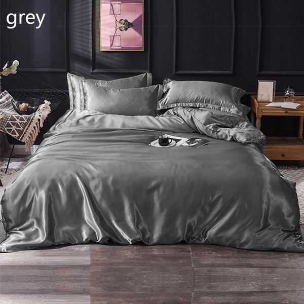 

comforter bedding sets satin sheets pure color satin home textile set pillowcase bed sheet quilt cover bedding kit 3pcs or 4pcs