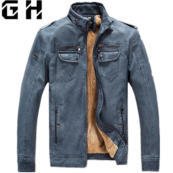 

мужские бомбардировщики сгущают тактические куртки из искусственной кожи пальто и пиджаки зимний пилот мотоцикл теплые кожаные куртки, Black;brown