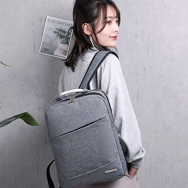 

casual multifunctional backpack large capacity canvas zipper bag for men women new