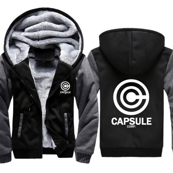 

anime z corp print hoodies men sweatshirts winter warm thicken fleece zipper coat jacket harajuku hoody male