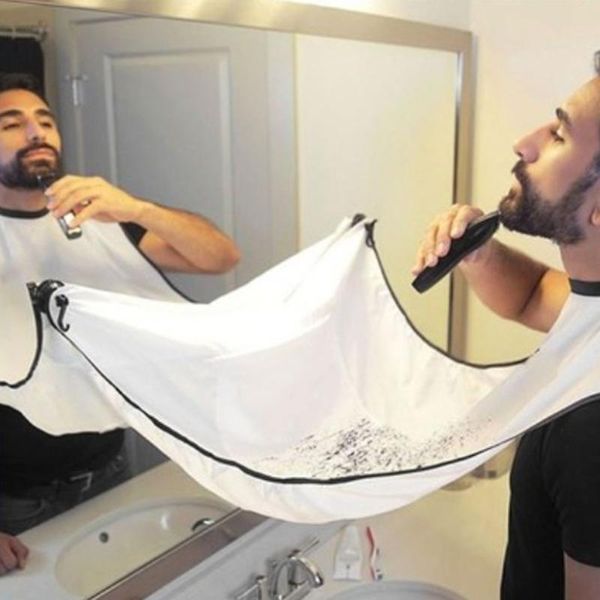 

1 pcs male beard apron men haircut apron waterproof floral cloth household cleaning protector bathroom accessories