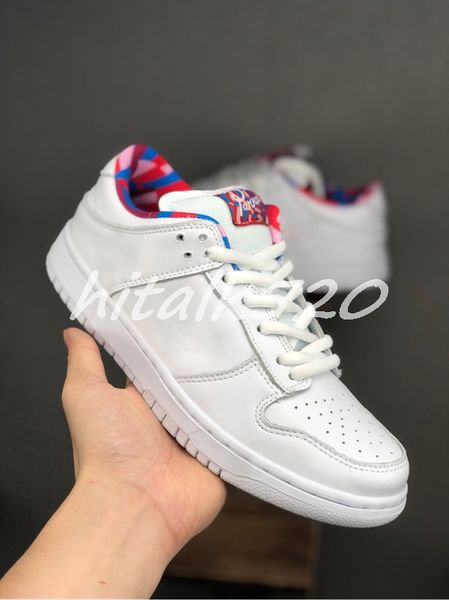 

2019 new parra sb dunk low skateboard shoes blazer parras white pink furry women mens designer shoes sports sneakers trainers size 36-45
