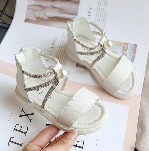 

girls sandals summer kids shoes fashion flower rome high tube sandals girls princess zip flat with dance shoes beach, Black;red