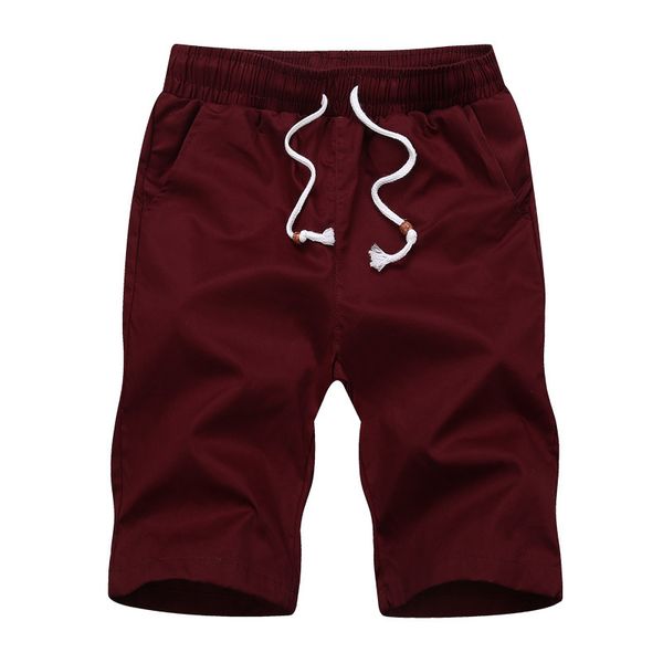 

casual shorts men new 2019 cotton shorts for men summer breathable elastic waist male black khaki 5colors 508, White;black