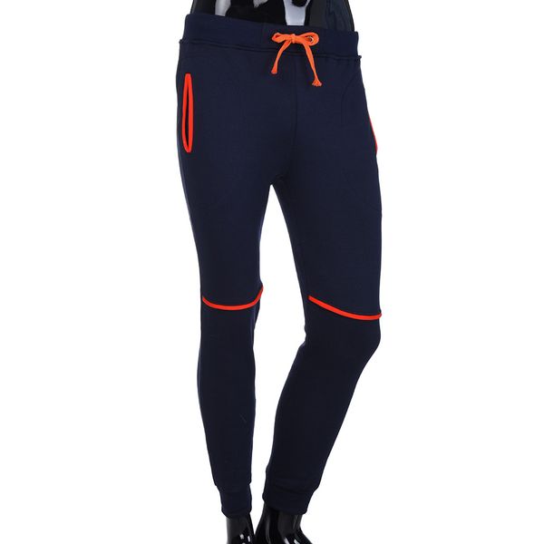 

joggers men trousers causal sport pants men splicing pantalon homme sweatpants d91101, Black