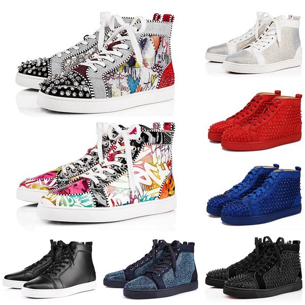 

2019 christian louboutin bottom designer red bottoms studded spikes luxury cl casual shoes men women party lover sports sneakers outdoor