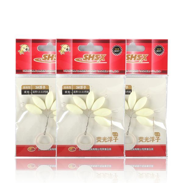 

30 pcs/lot luminous fishing float 000#-5# glowing seven-star float light bobber night vision fishing tackle accessory a136