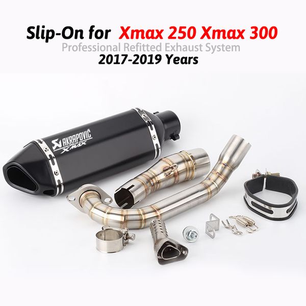 

akrapovic exhaust motorcycle xmax 250 xmax 300 slip-on modified exhaust pipe & pipe pink system for yamaha scooters series