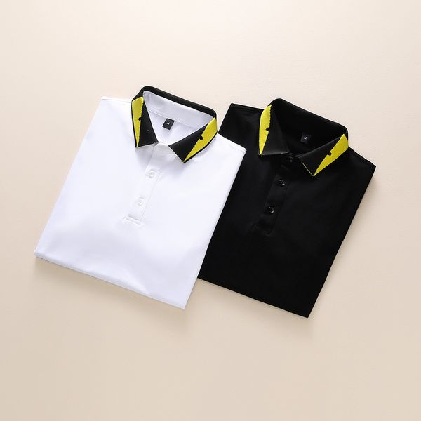 

new gold brand medusa polo shirts black spring luxury italy mens t-shirt designers polo shirts high street embroidery printing clothing shir, White;black