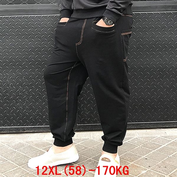 

men's big pants 170kg plus size 11xl 12xl loose stretch large size 6xl 7xl 8xl 9xl 10xl spring casual pants black 54 56 58