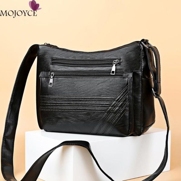 

женщины мягкая потертая кожа crossbody сумки мода pu сумка для женщин женская ретро простой повседневная сумка