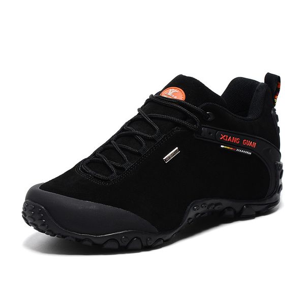 

men hiking shoes women outdoor camping tactical boots winter waterproof sport climbing mountain hunting trekking sneakers, Black