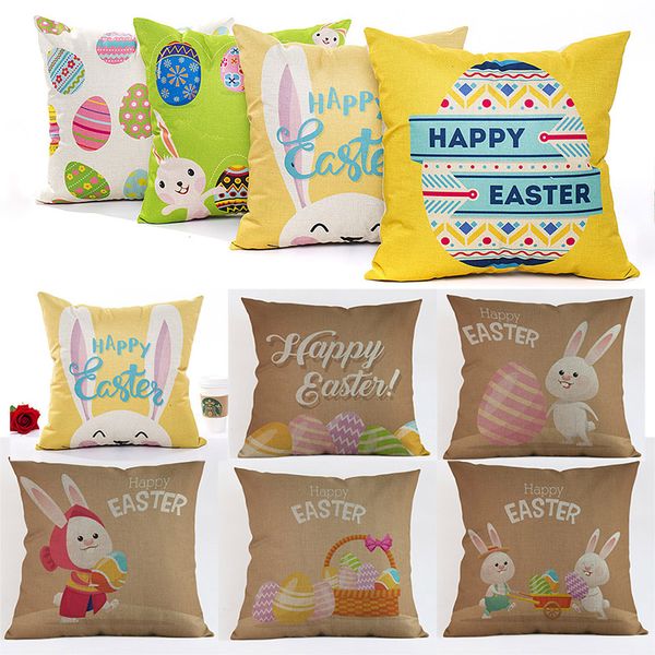 

easter rabbit egg pillow covers cushion cover glamour square throw pillowcase cushion cover home office sofa car decoration gifts hh7-2056