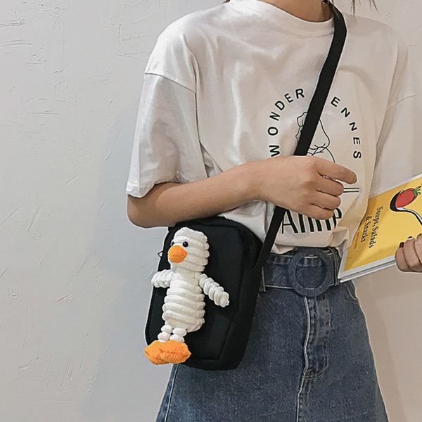 

2019 women's bag cute cartoon decoration shoulder bag casual concise crossbody