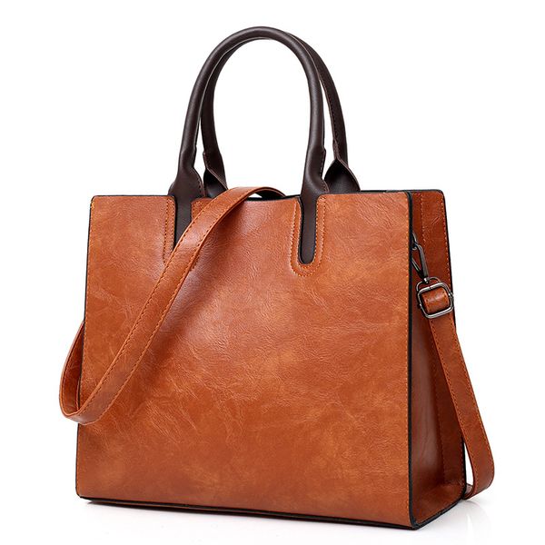 

women's bag 2018 new tote bag shoulder messenger solid color simple trend fashion large capacity