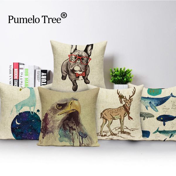 

nice square colorful home cushion decorative soft seat car covers linen elk the mole moon fresh suit cushion almohada n(420