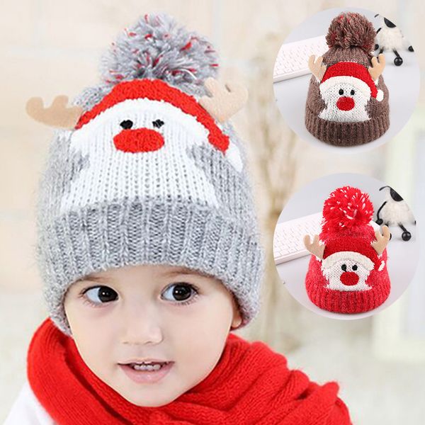 

hand-knitted hat festive christmas hat winter hats baby boys girls cute beanie christmas ornaments decoration fit for 3-24m