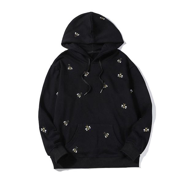 

fashion mens hoodies casual men designer hoodie sweatshirts men women hoodies hip hop pullover streetwear long sleeve embroidery bee, Black