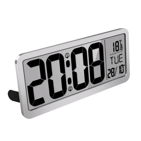 

jumbo wall clock w/date indoor temperature table alarm clock battery operate